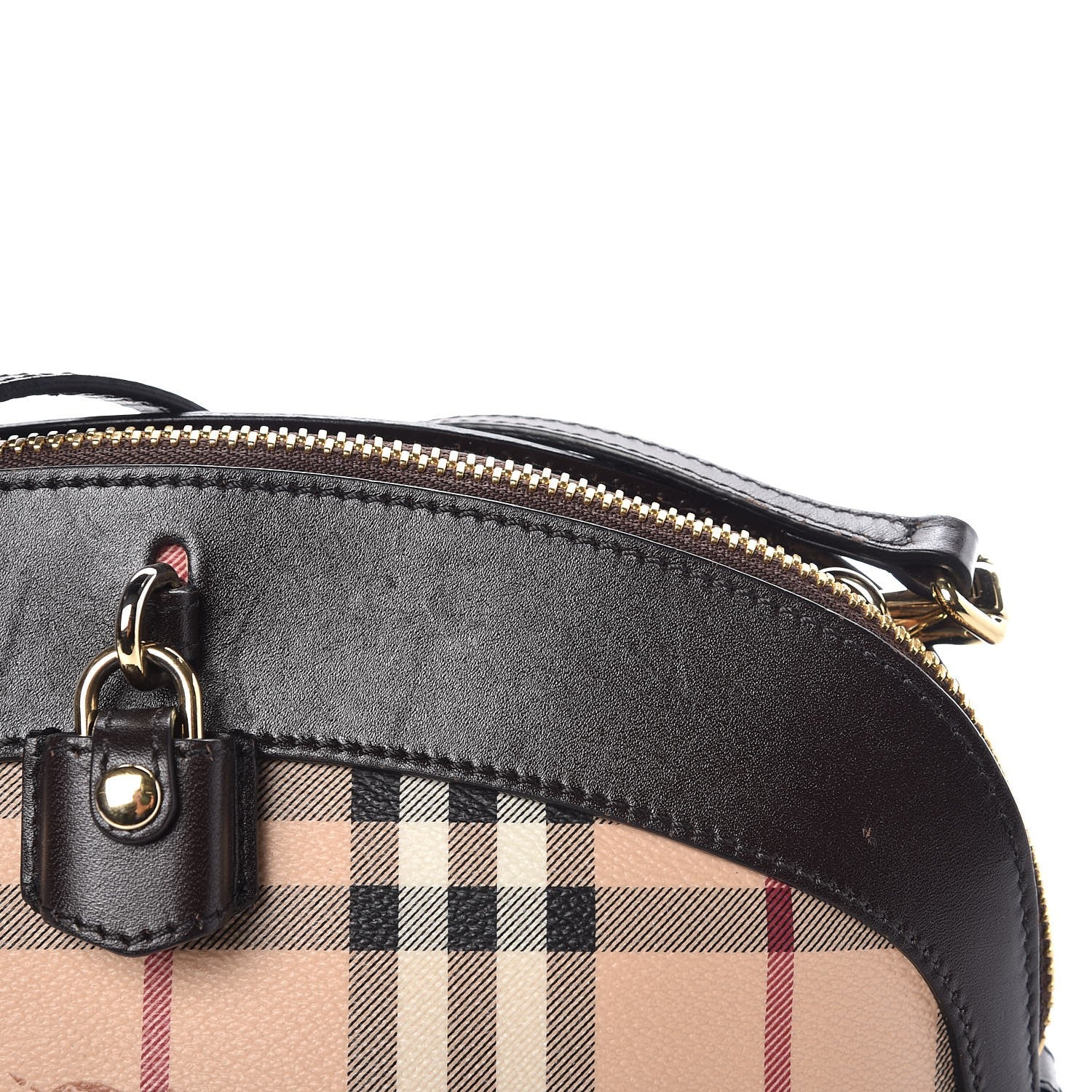 Burberry Haymarket Check Small Primrose Crossbody Bag Chocolate 8 of 13