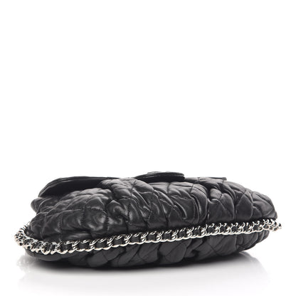 Chanel Washed Lambskin Quilted Medium Chain Around Messenger Black 4 of 11