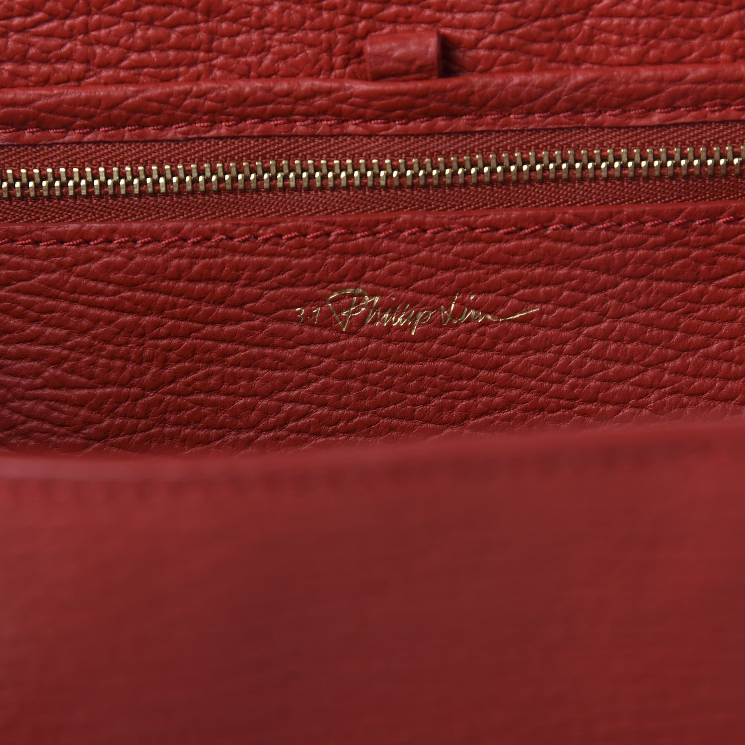 3.1 Phillip Lim 3.1 Textured Calfskin Medium Pashli Satchel Red 9 of 10