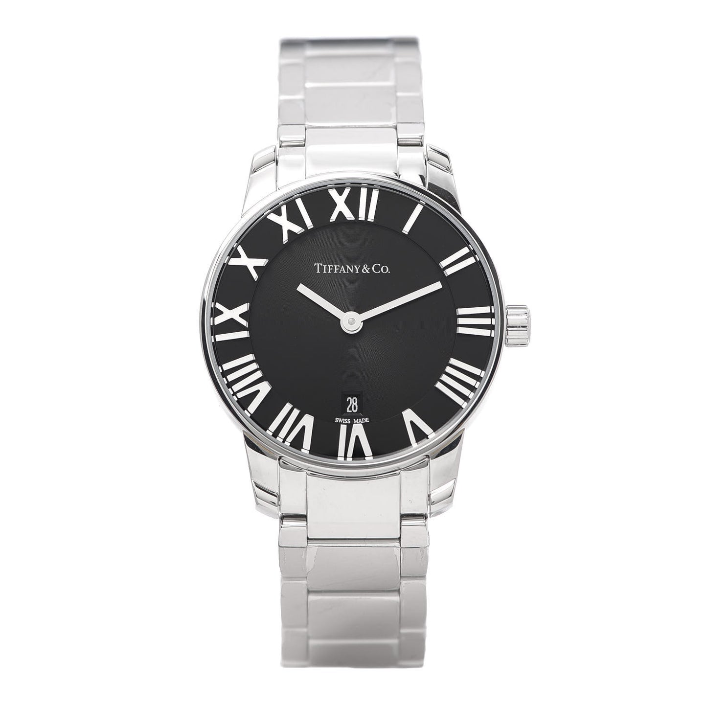 Stainless Steel 29mm Atlas 2-Hand Quartz Watch Black