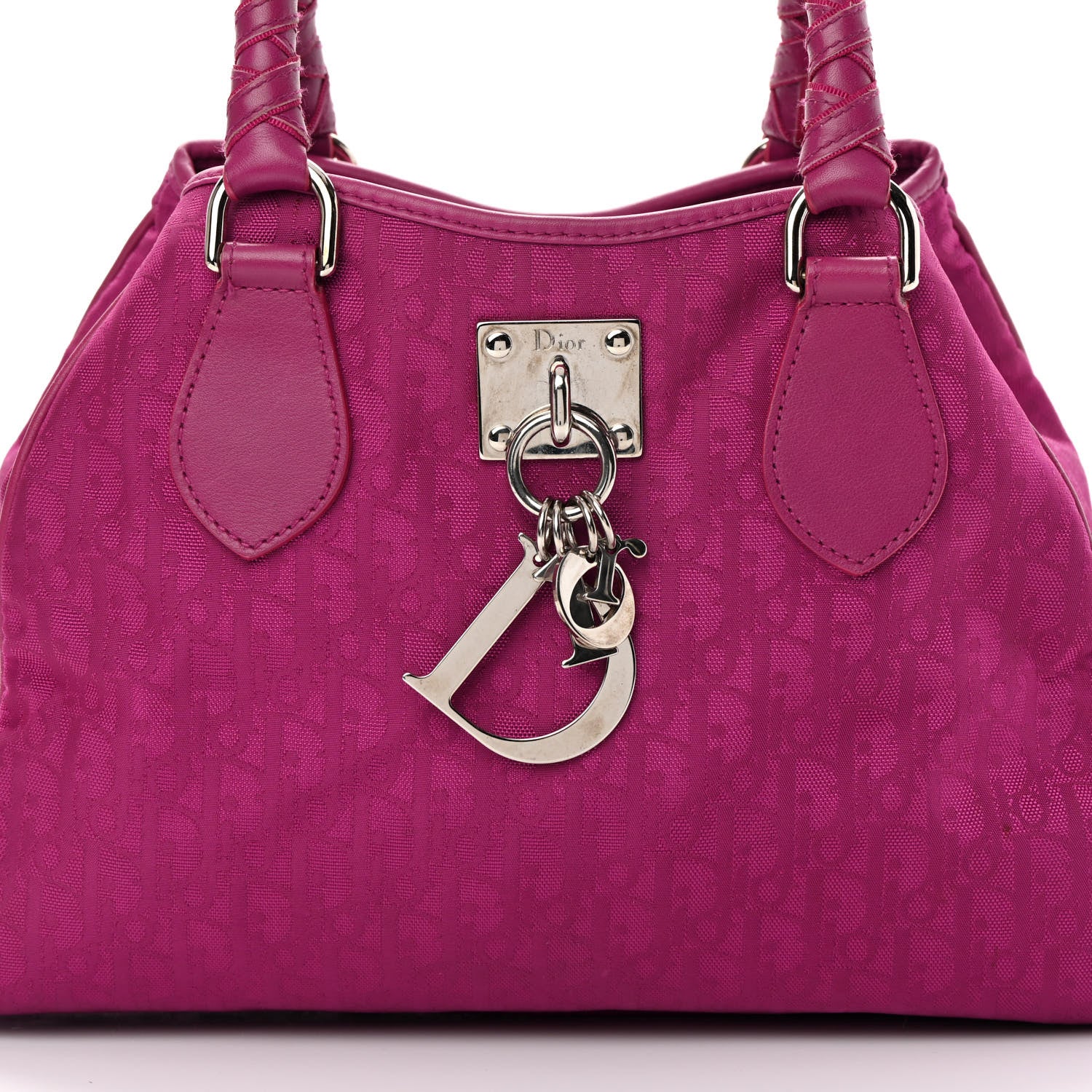 Christian Dior Nylon Monogram Small Lovely Tote Pink 8 of 14