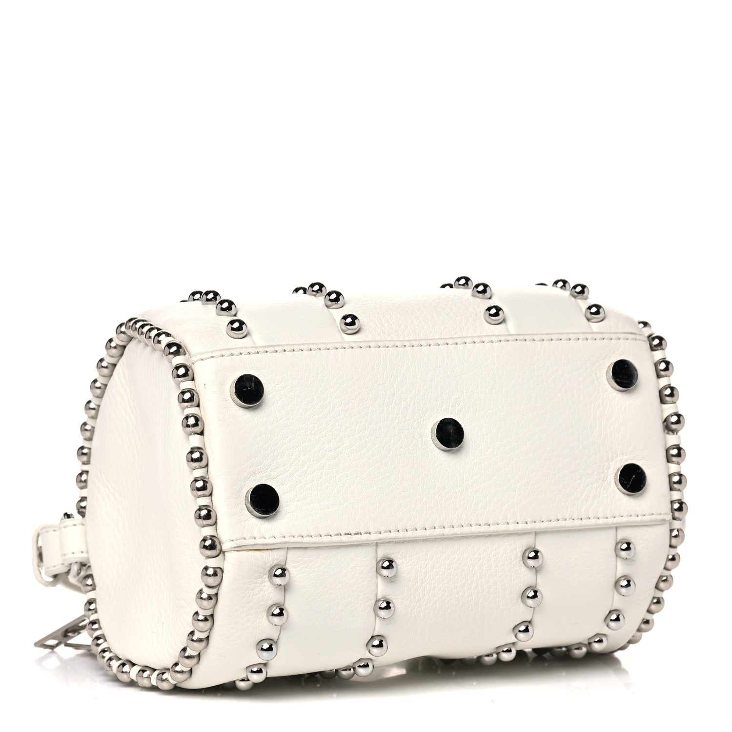 Alexander Wang Calfskin Studded Mini Rockie White Rodium Hardware 4 of 16