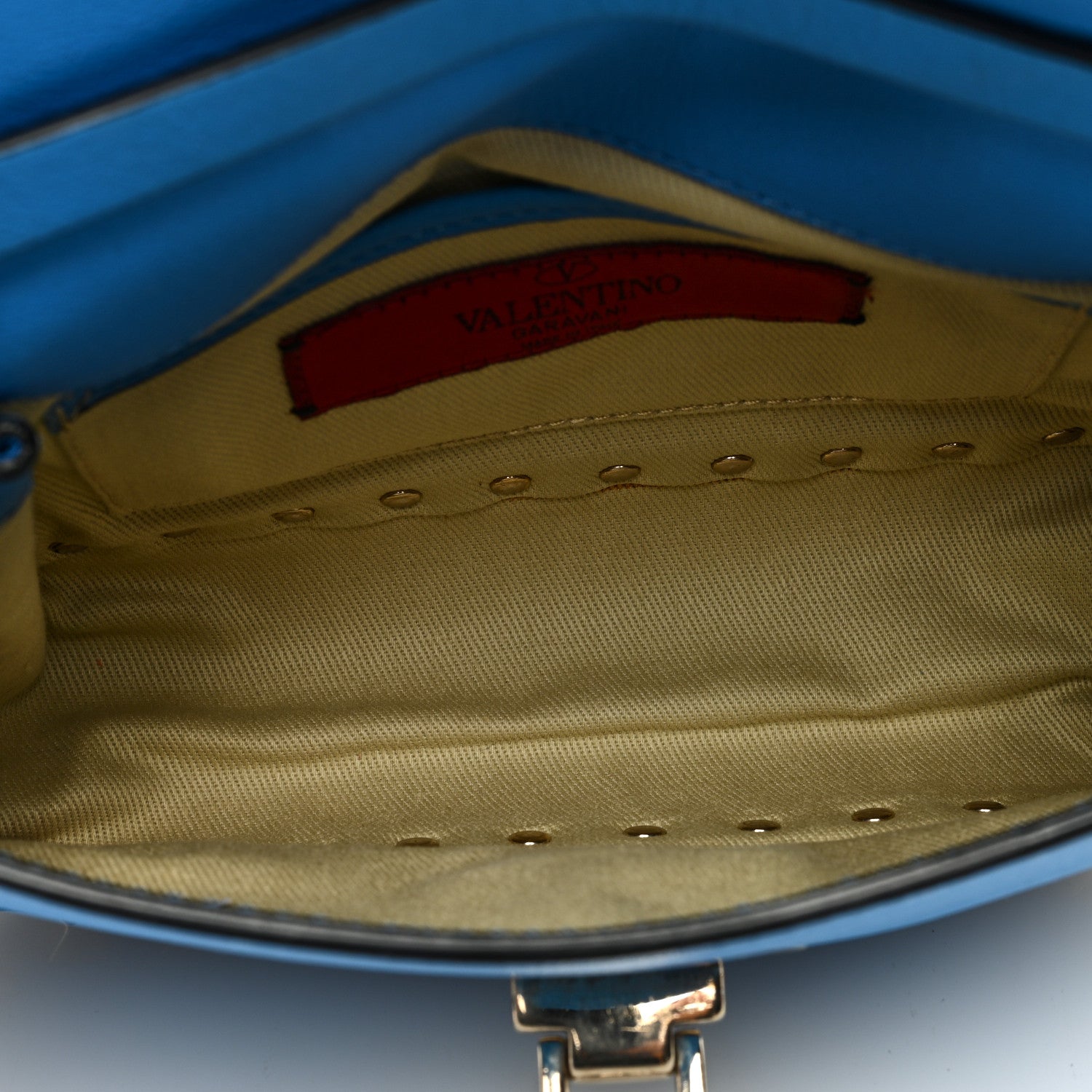 Valentino Garavani Vitello Mini Rockstud Flap Saddle Crossbody Bag Parrot 5 of 9