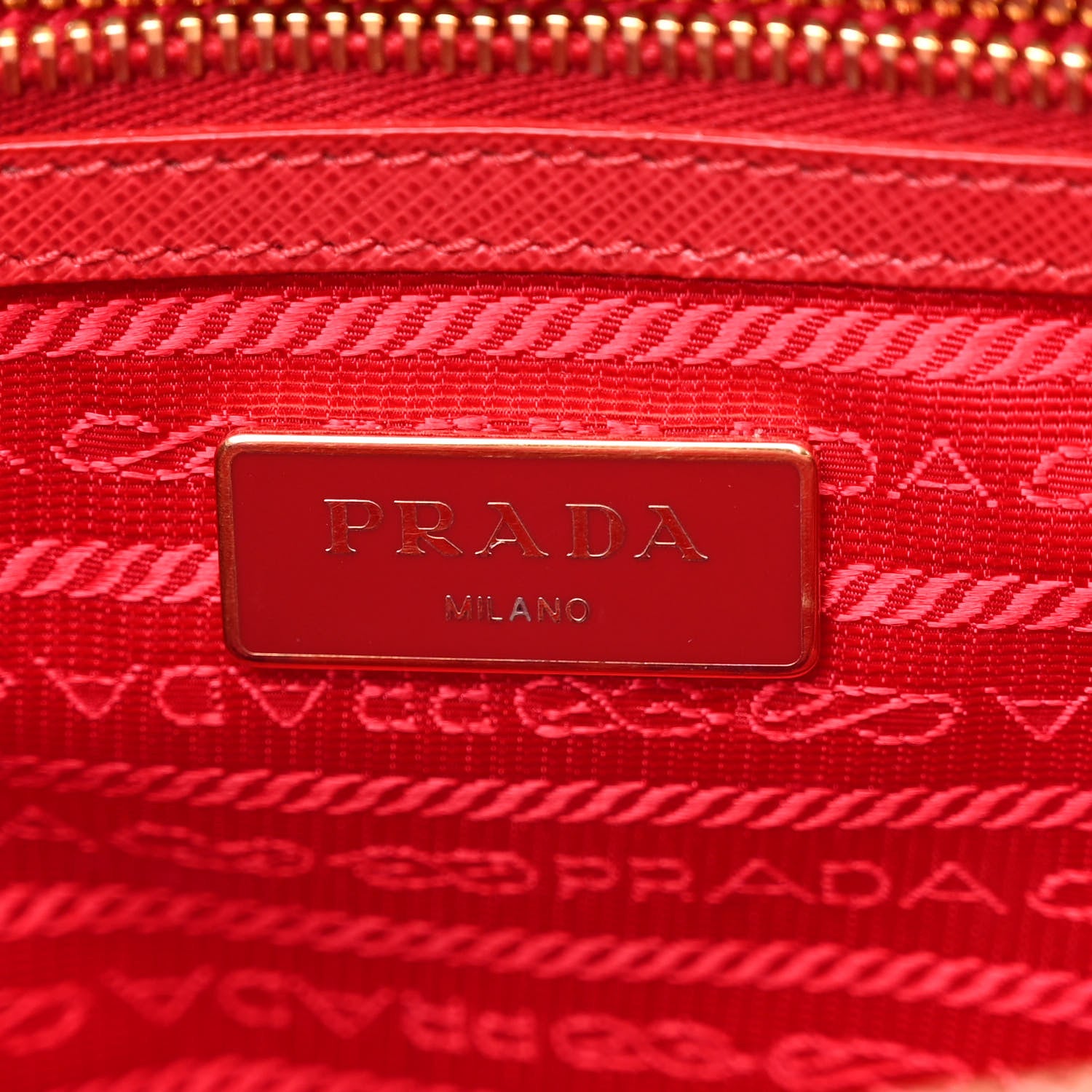 Prada Saffiano Small Galleria Double Zip Tote Fuoco 8 of 14
