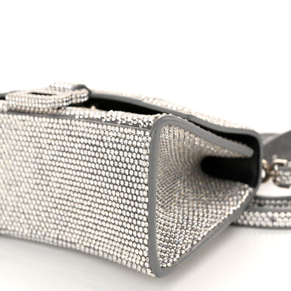Balenciaga Strass Suede Hourglass Top Handle Bag XS Smoke Grey Crystal 11 of 11