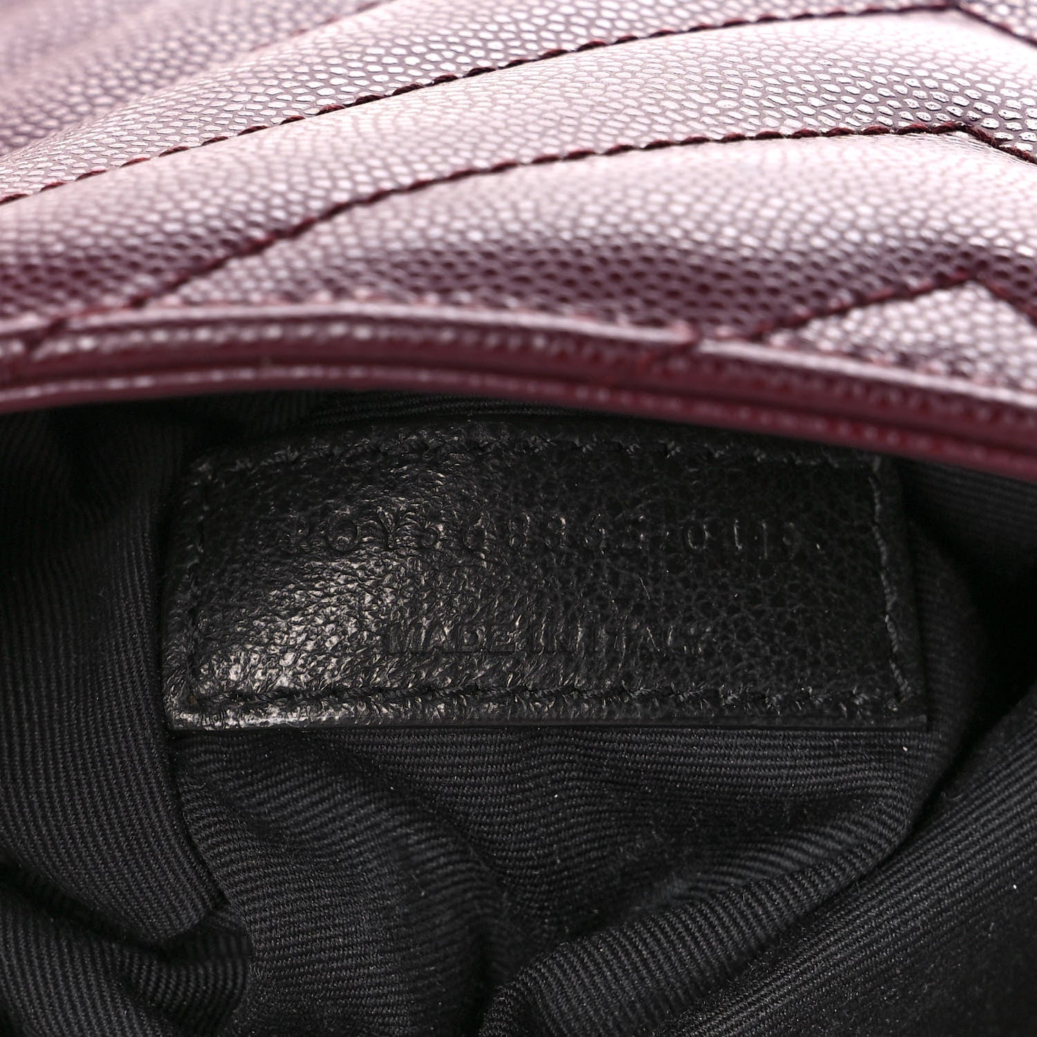 Saint Laurent Grain de Poudre Matelasse Chevron Small Tribeca Shopping Bag Rouge Legoin 7 of 12