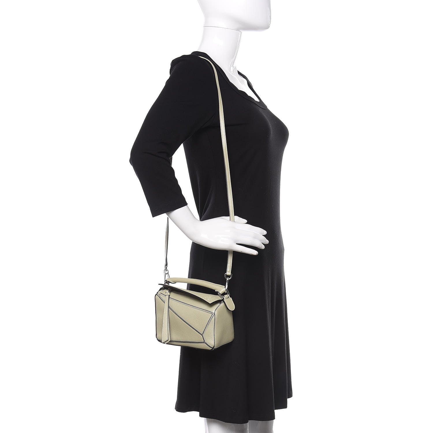 Loewe Calfskin Mini Puzzle Bag Sage 2 of 9