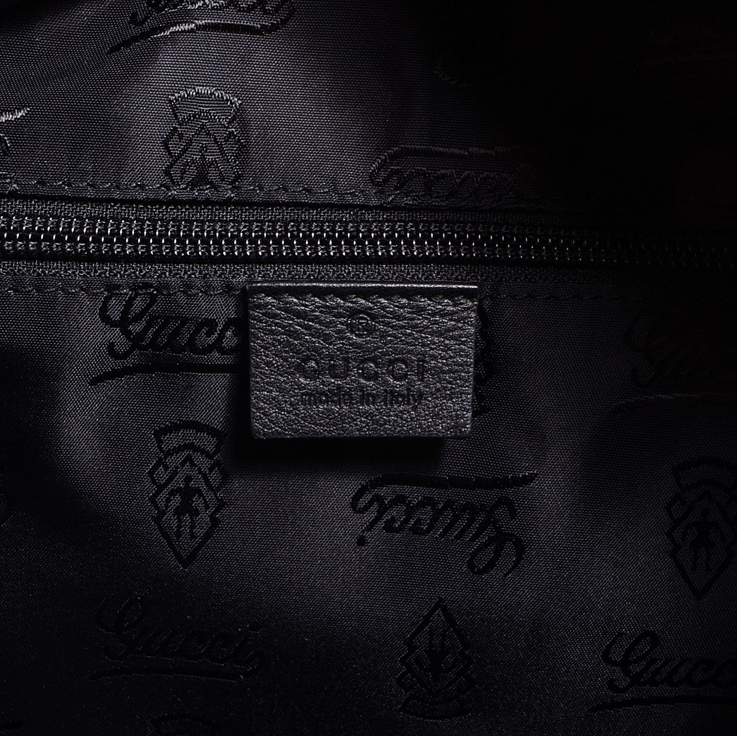 Gucci Guccissima Medium Classic Backpack Black 7 of 9