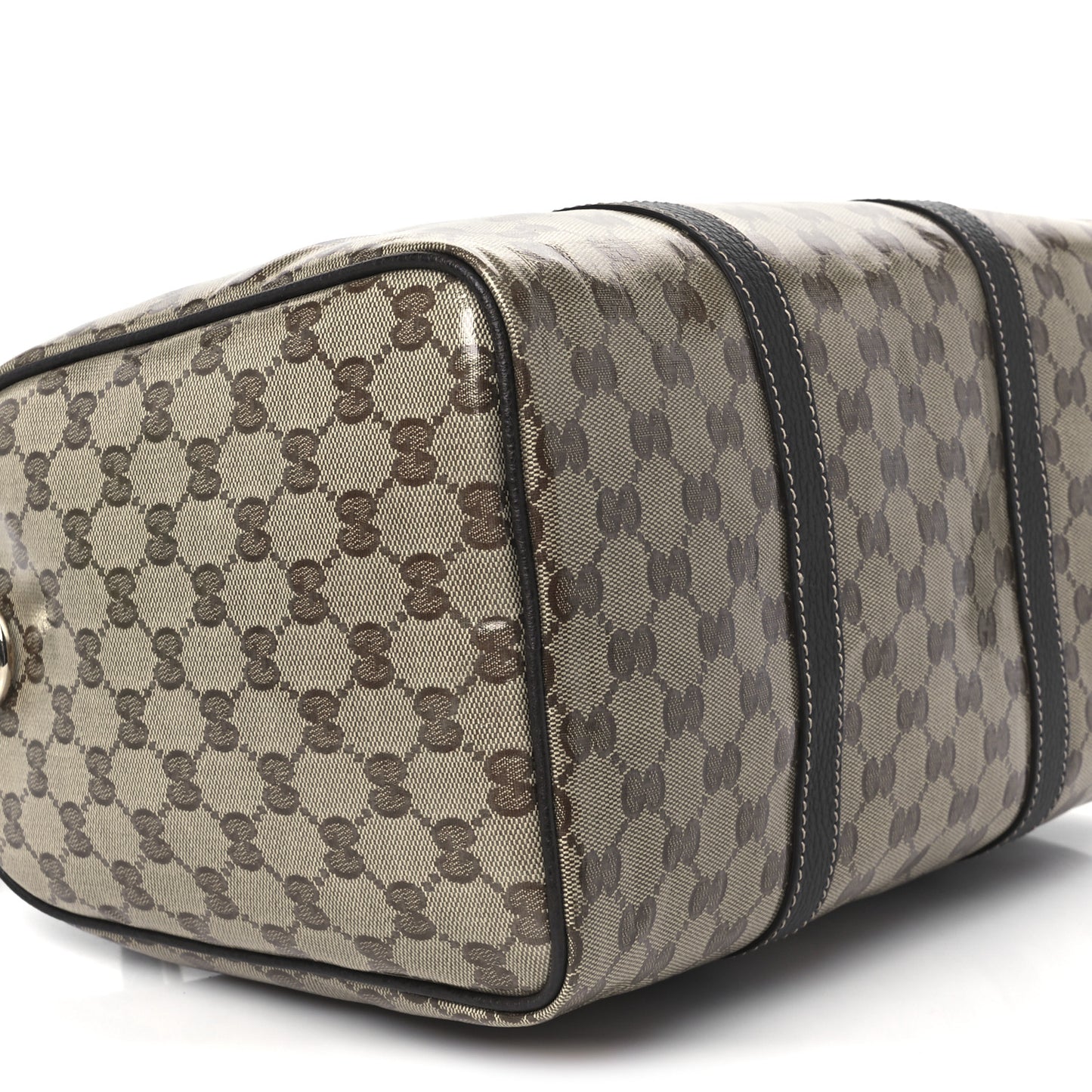 Crystal Monogram Medium Joy Boston Dark Brown