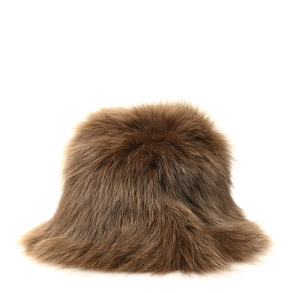 Fendi Fox Fur Bucket Hat M Brown 5 of 7