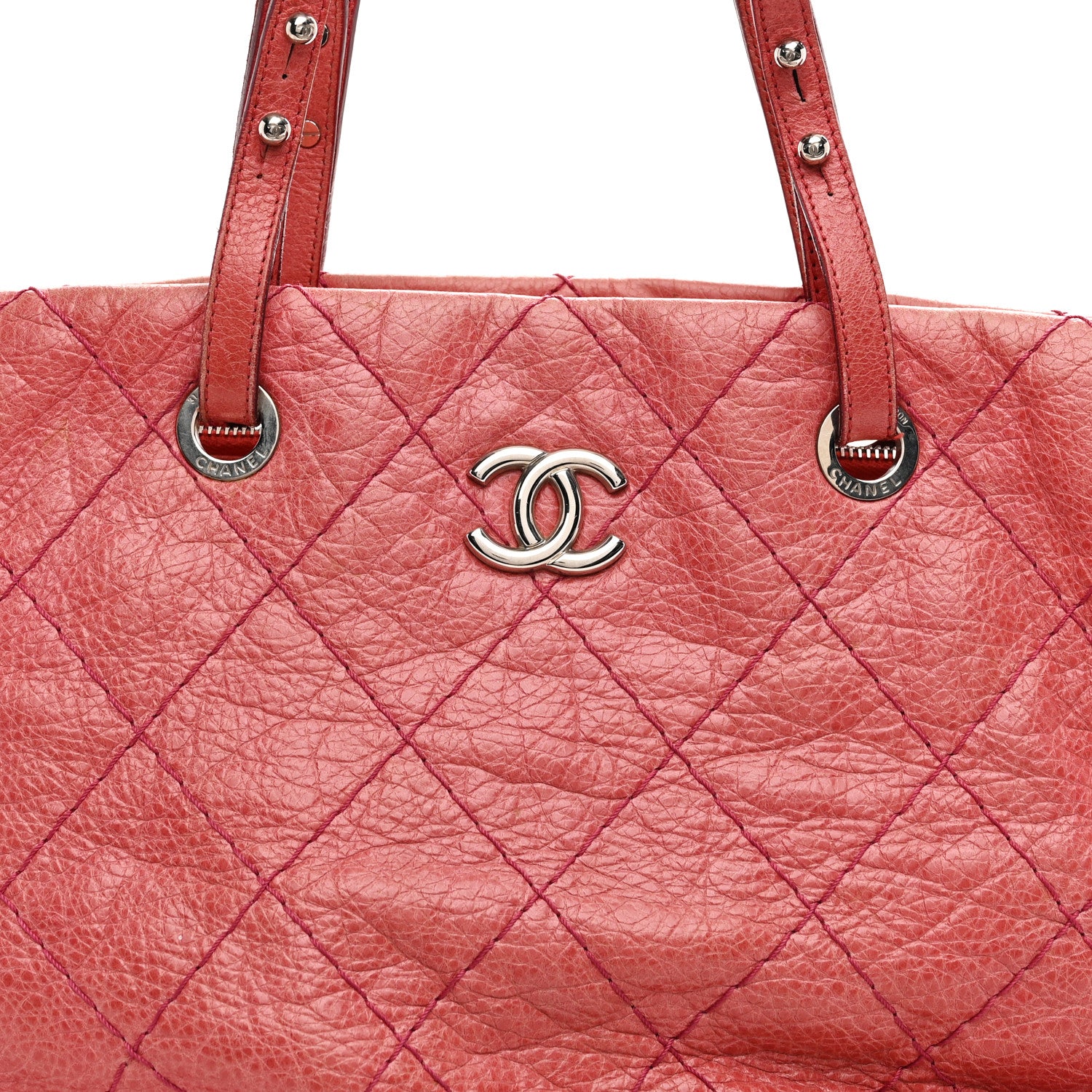 Chanel Glazed Calfskin Large On The Road Tote Pink 8 of 11