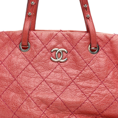 Chanel Glazed Calfskin Large On The Road Tote Pink 8 of 11