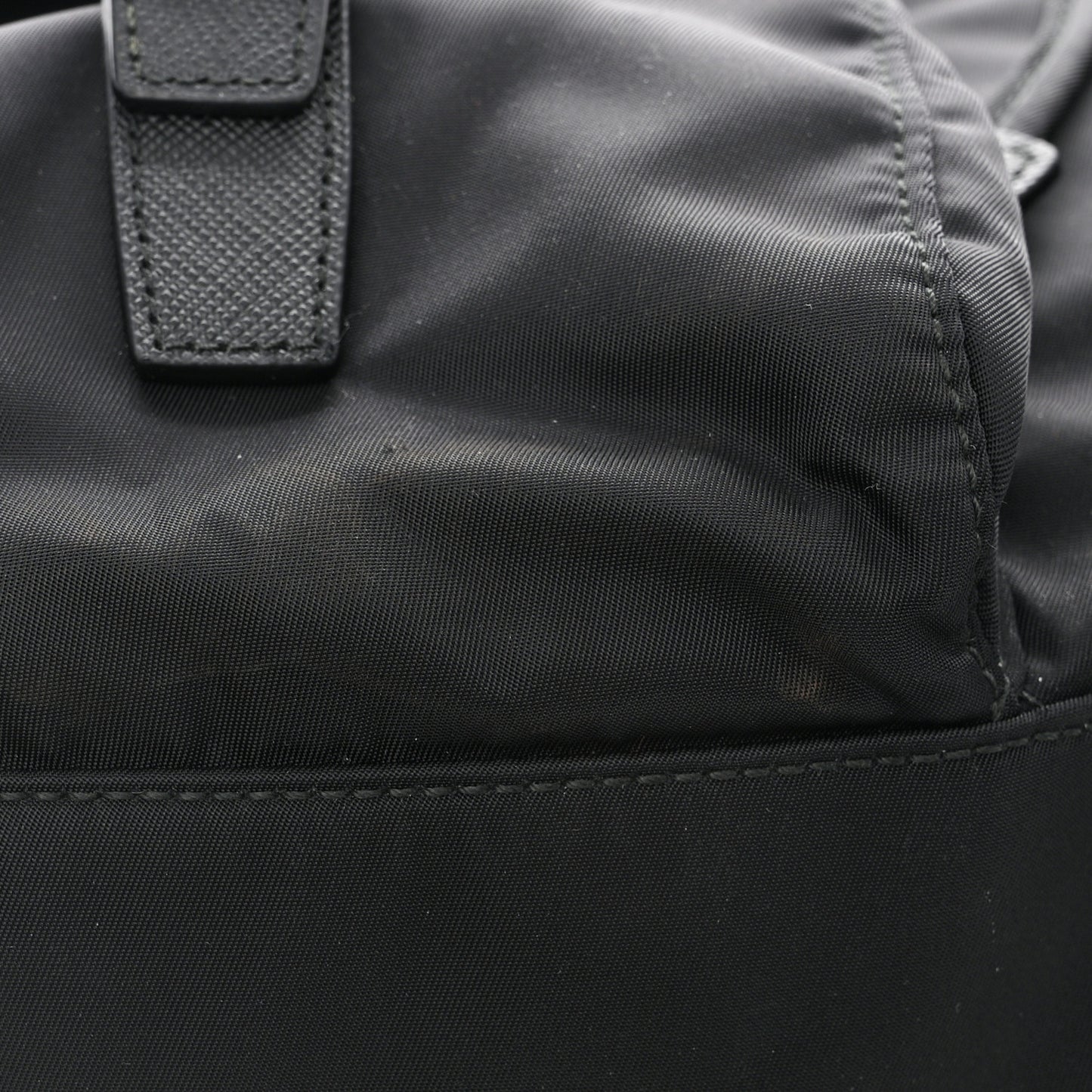 Re-Nylon Vela Saffiano Medium Backpack Black