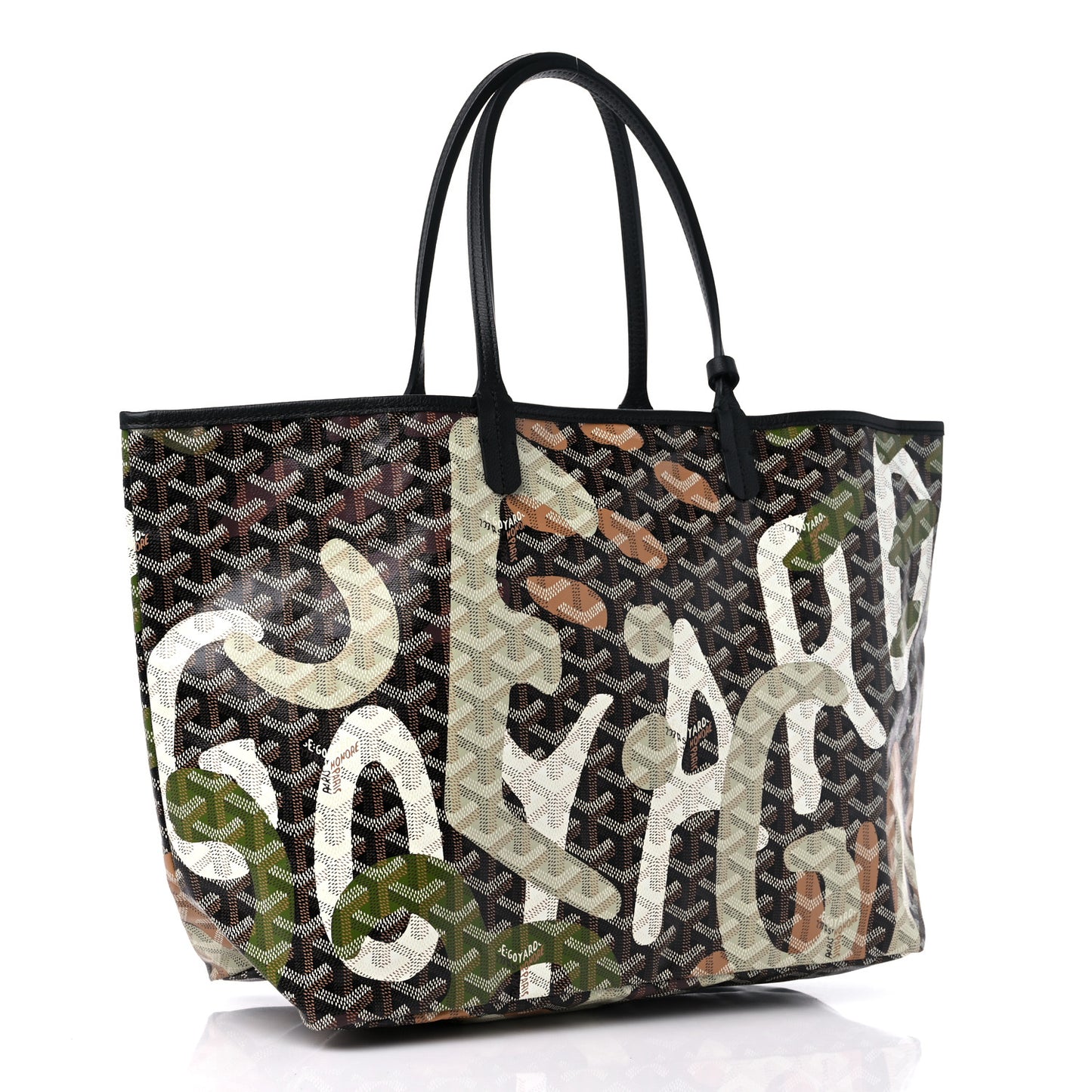 Goyardine Saint Louis Lettres Camouflage PM Black Green