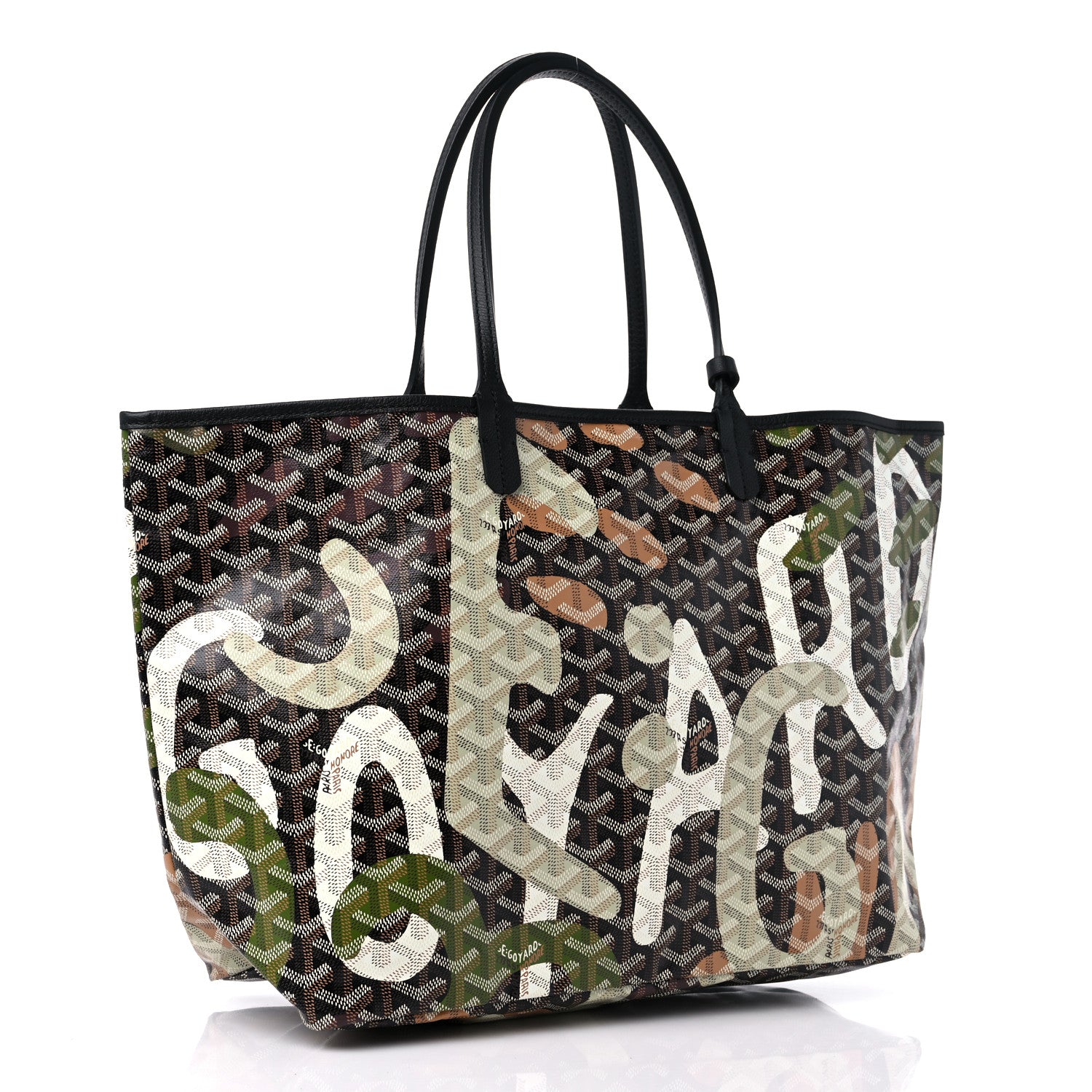Goyard Goyardine Saint Louis Lettres Camouflage PM Black Green 4 of 10