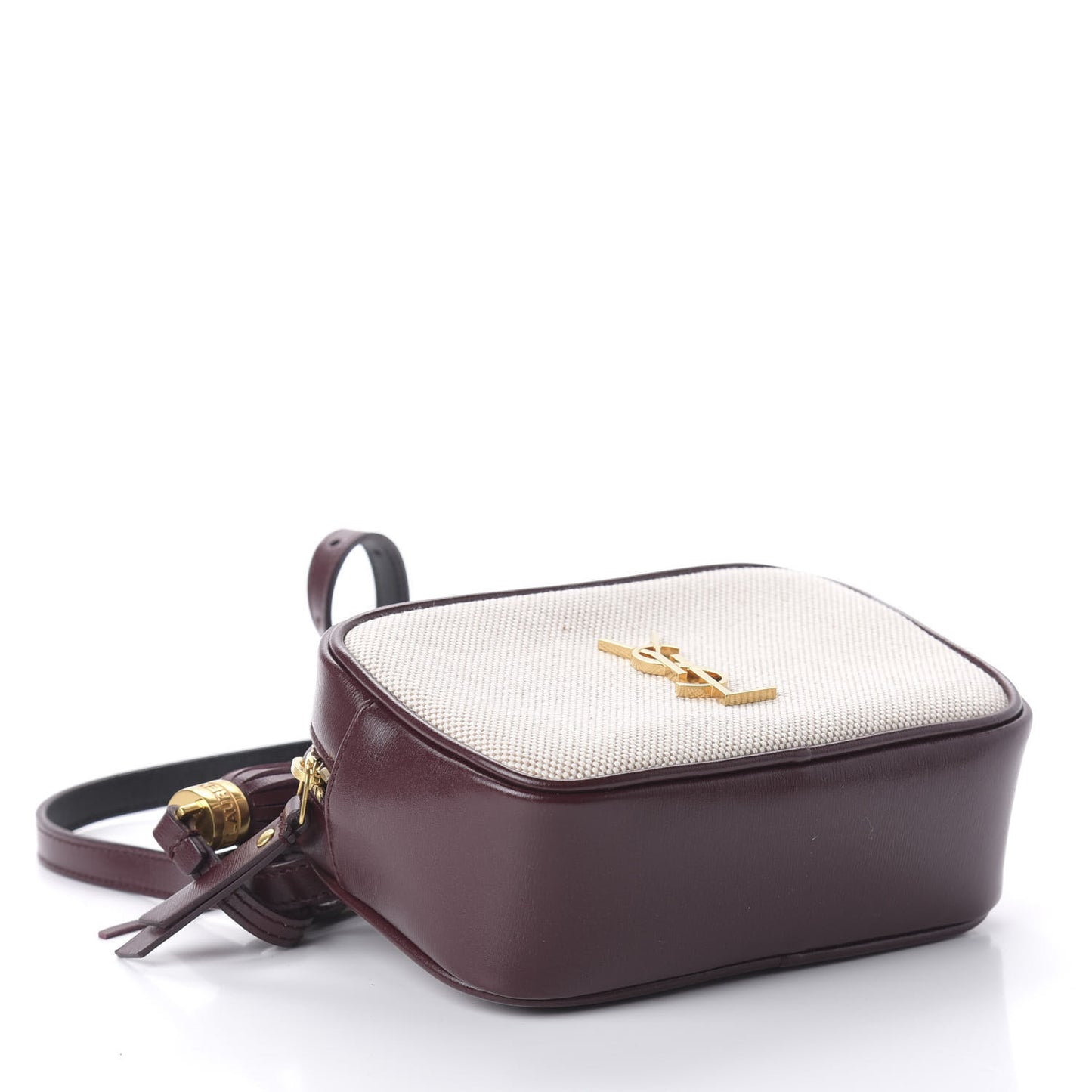 Calfskin Canvas Monogram Lou Belt Bag Natural Dark Legion Red