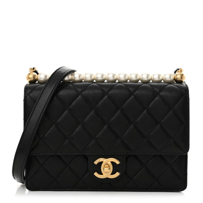 Chanel Goatskin Quilted Small Chic Pearls Flap Black 1 of 11