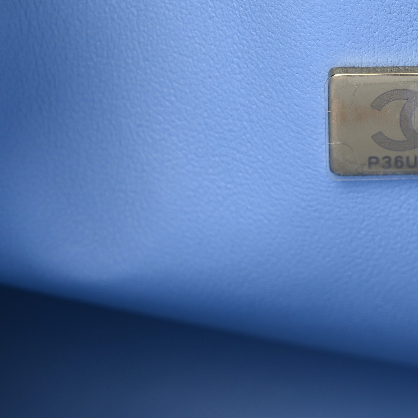 Caviar Quilted Small Double Flap Light Blue