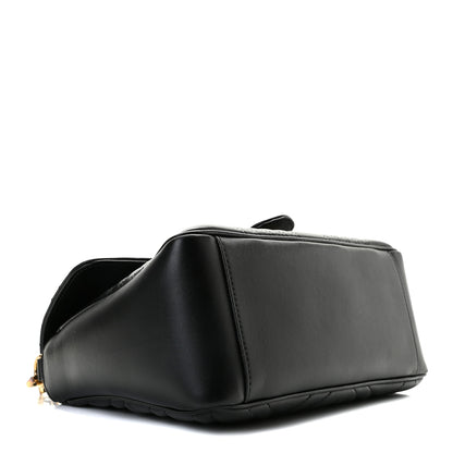 Gucci Calfskin Matelasse Small GG Marmont Top Handle Shoulder Bag Black 4 of 11