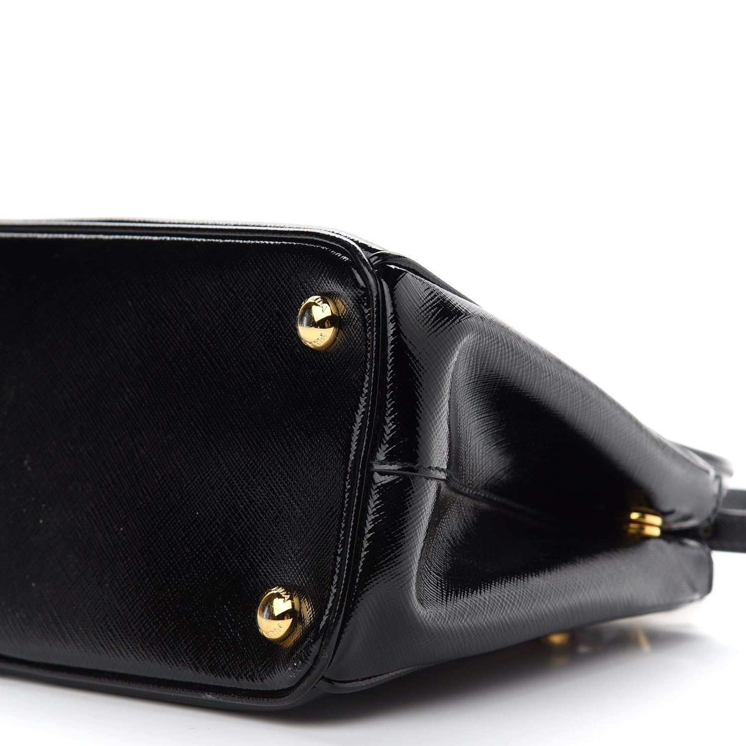 Prada Saffiano Vernice Small Galleria Double Zip Tote Black 8 of 8