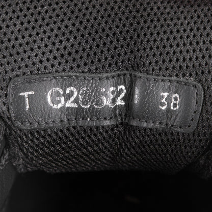 Chanel Tweed Suede Goatskin CC Sneakers 38 Black White 8 of 8