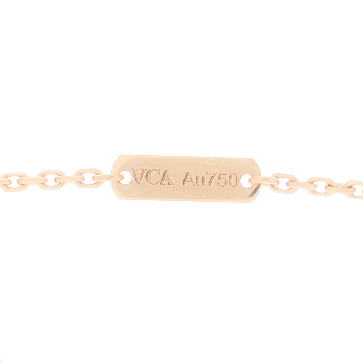 Van Cleef & Arpels 18K Rose Gold Gray Mother of Pearl Vintage Alhambra Pendant Necklace 3 of 5