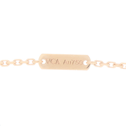 Van Cleef & Arpels 18K Rose Gold Gray Mother of Pearl Vintage Alhambra Pendant Necklace 3 of 5