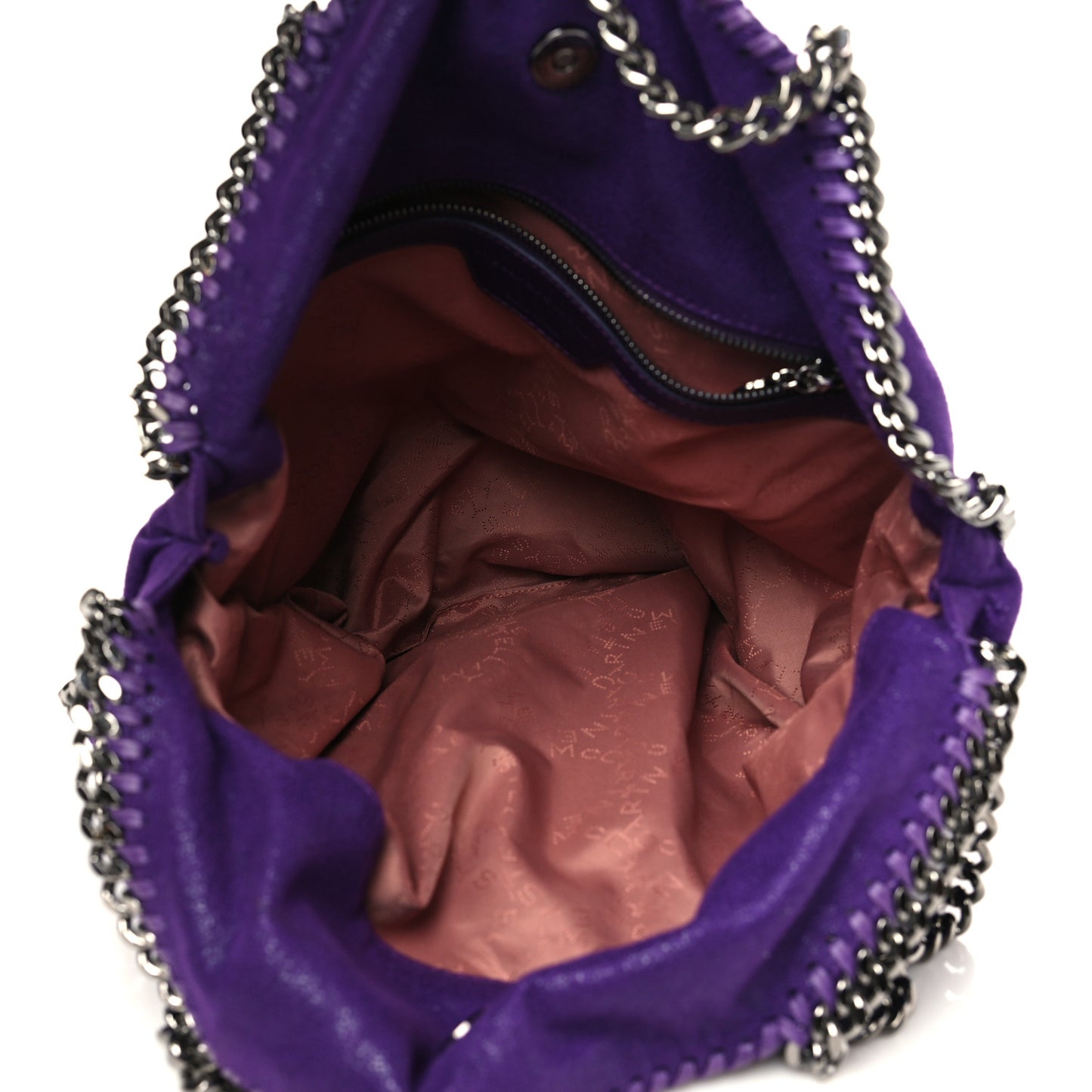 Shaggy Deer Mini Falabella Fold Over Tote Bright Purple