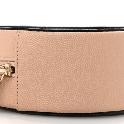 Chanel Caviar Quilted Round Filigree Crossbody Beige Black 9 of 10