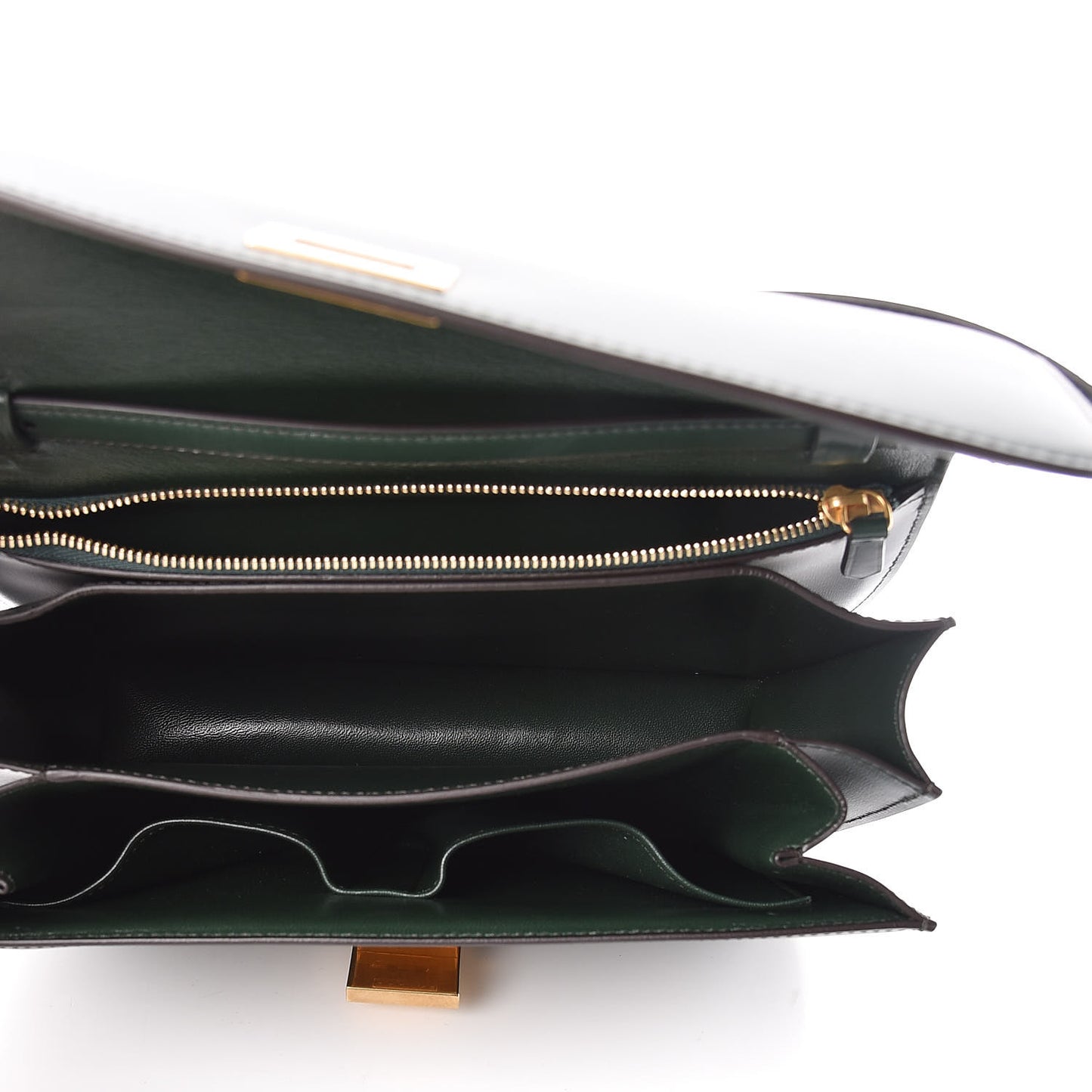 Box Calfskin Classic Box Medium Flap Bag Dark Green