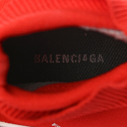 Balenciaga Neoprene Knit Allover Logo Womens Speed Sneakers 39 Rouge White 7 of 9