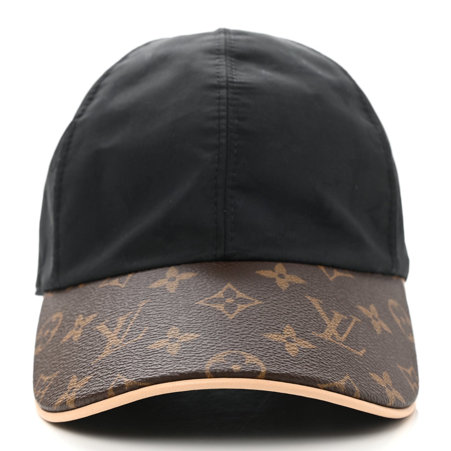 Polyester Silk Monogram LV Get Ready Cap M Black