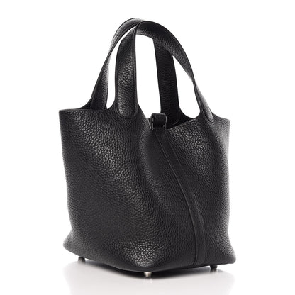 Hermes Taurillon Clemence Picotin Lock 18 PM Black 3 of 12