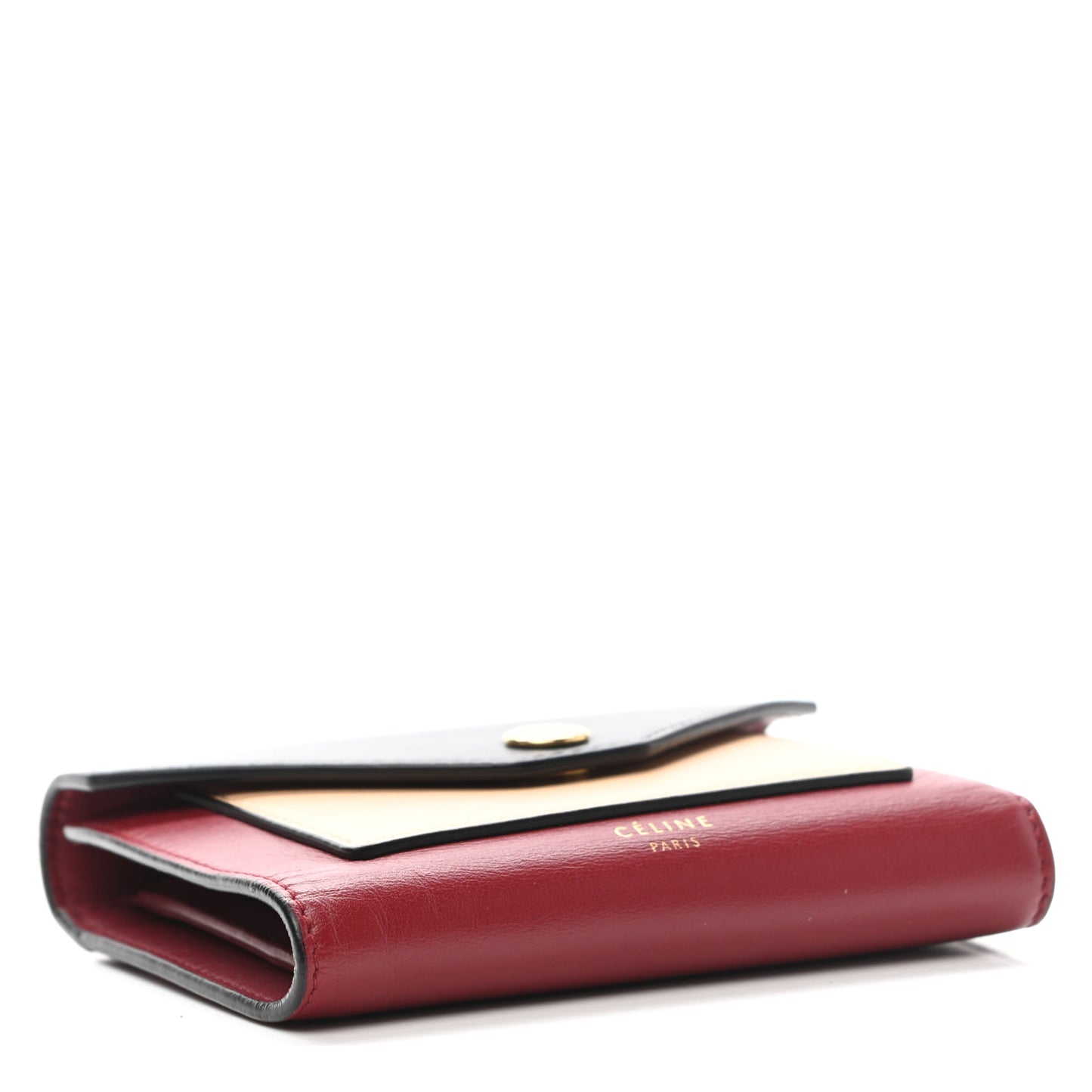 Liege Calfskin Tri-Color Pocket Card Holder Multicolor