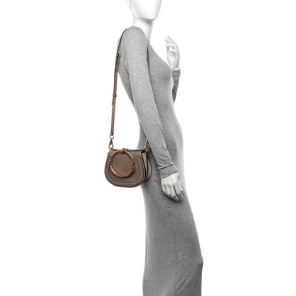 Chloe Calfskin Suede Small Nile Bracelet Bag Motty Grey 2 of 14