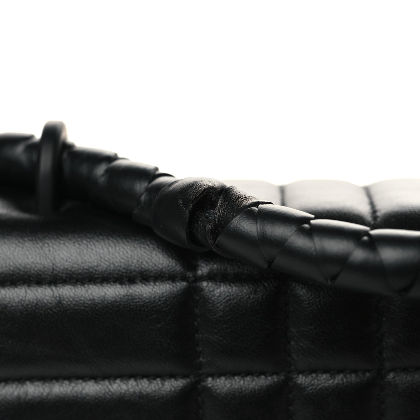 Lambskin Quilted Small Lola Hoof Bag Black