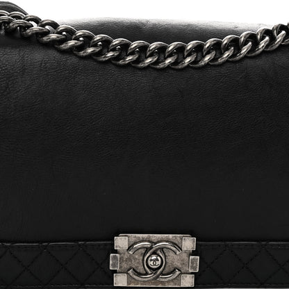 Chanel Calfskin New Medium Boy Reverso Flap Black 8 of 10