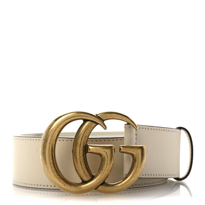 Gucci Calfskin Double G 40mm Belt 90 36 Mystic White 1 of 6