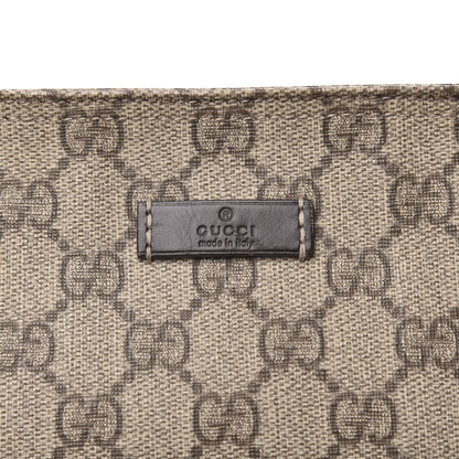 Gucci GG Supreme Monogram Medium Flat Messenger Bag Dark Brown 10 of 14