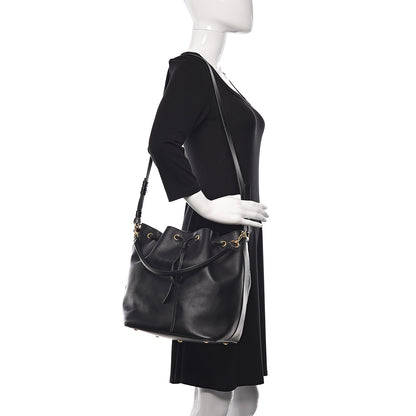 Saint Laurent Calfskin Large Emmanuelle Bucket Bag Black 2 of 13