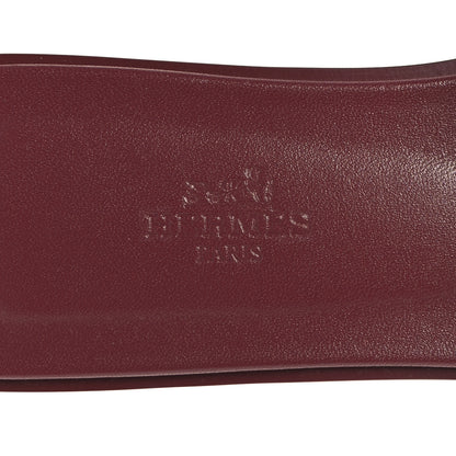 Hermes Epsom Oran Sandals 38.5 Rouge H 9 of 10