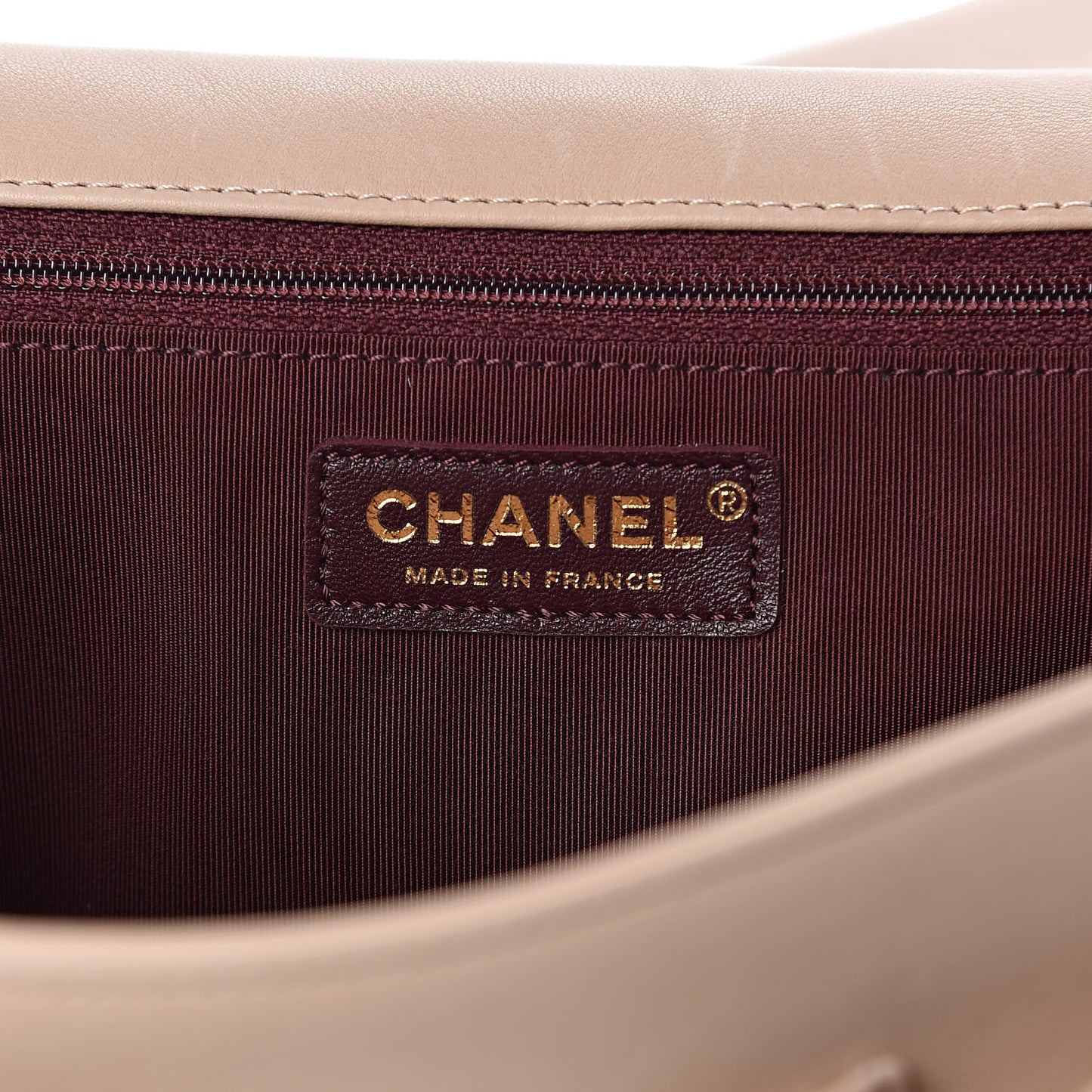 Calfskin Stitched Small Paris in Rome Messenger Beige
