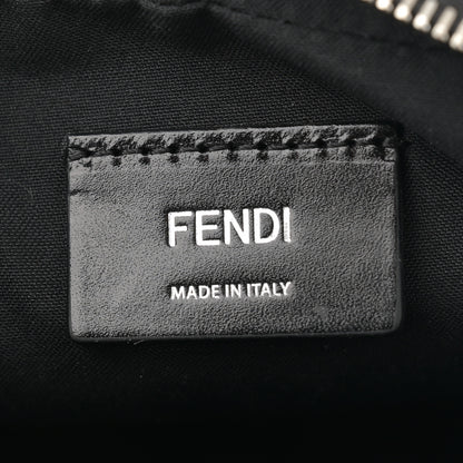 Fendi Shiny Glazed Fabric Vitello Cover FF 1974 Logo Medium Camera Case Black 6 of 12