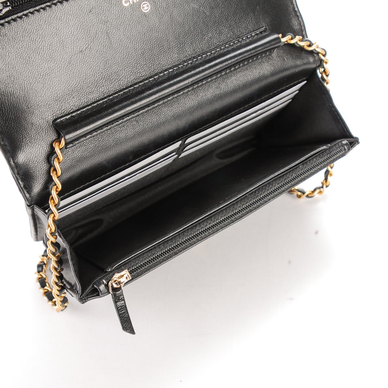 Chanel Lambskin Quilted Boy Wallet On Chain WOC Black 8 of 8