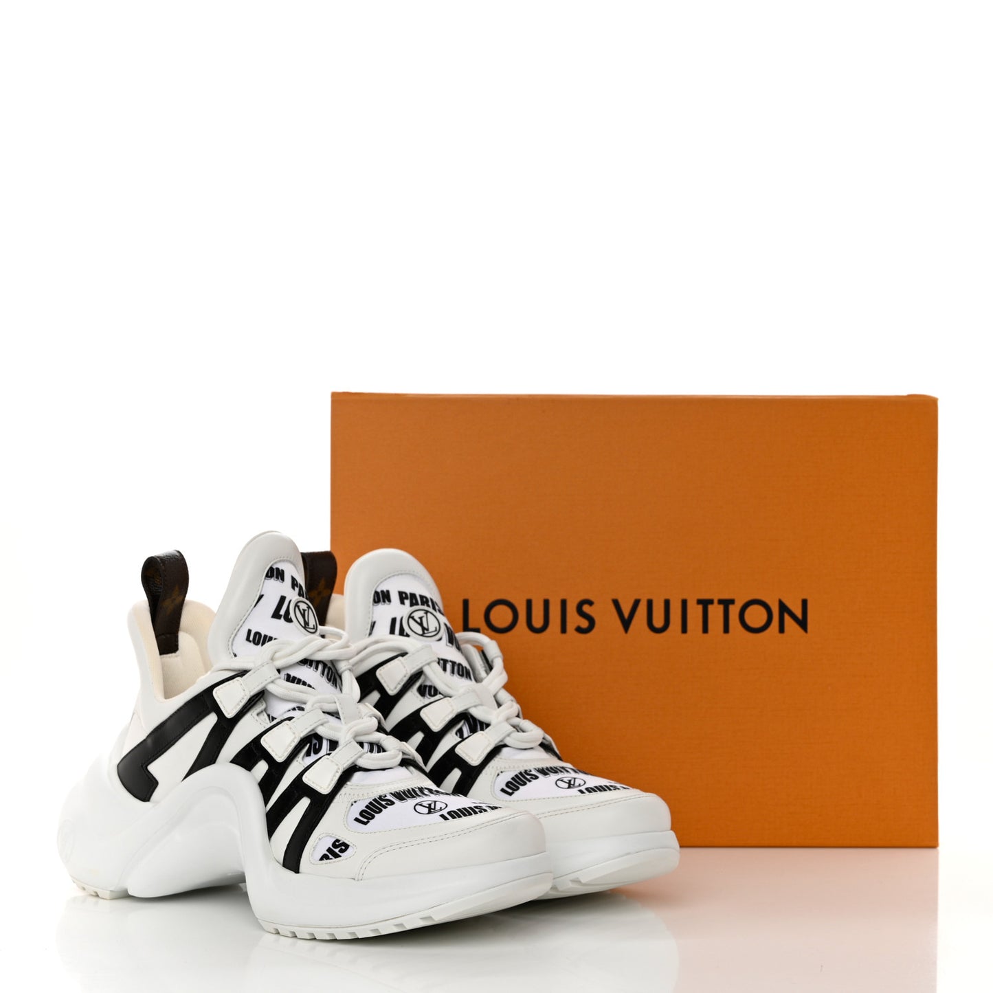 X FORNASETTI Calfskin Technical Nylon LV Archlight Sneaker 38.5 Black