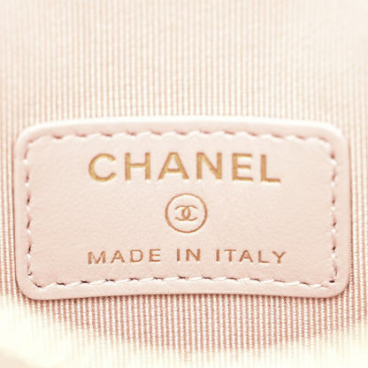 Chanel Caviar Quilted Small Vertical Coco Beauty Vanity Case With Chain Light Pink 5 of 9