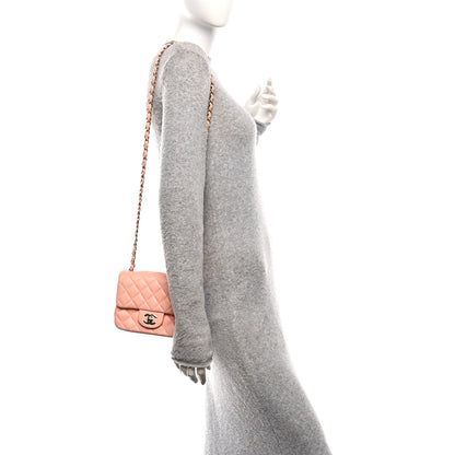 Chanel Lambskin Quilted Mini Square Flap Light Pink 2 of 11