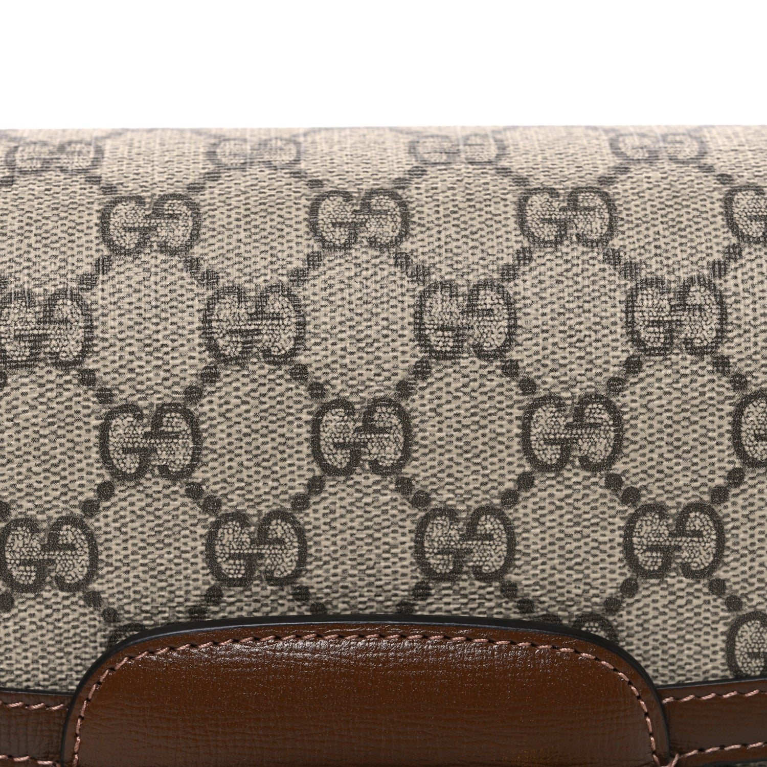 Gucci GG Supreme Monogram Horsebit 1955 Shoulder Bag Beige Brown Sugar 7 of 9