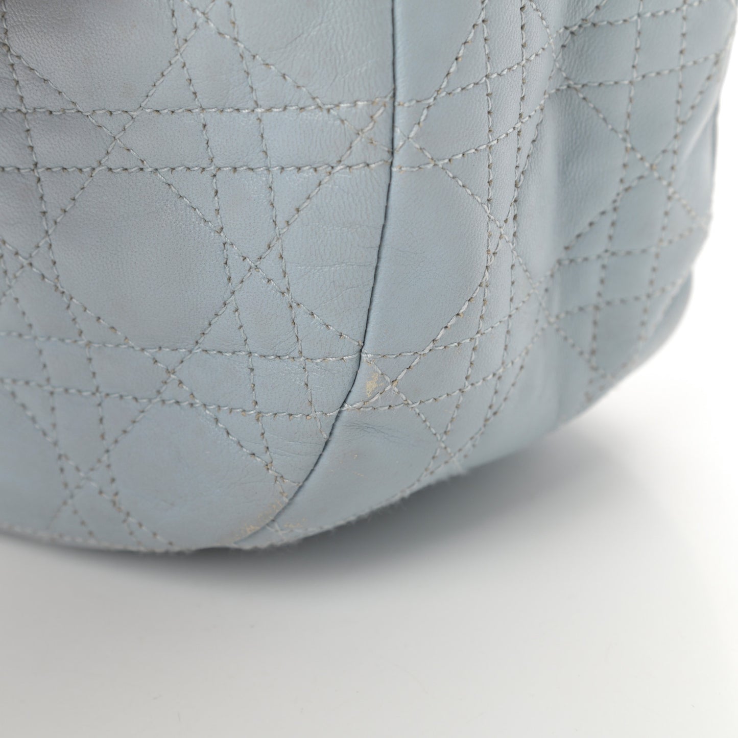 Lambskin Cannage Dior Soft Hobo Light Blue
