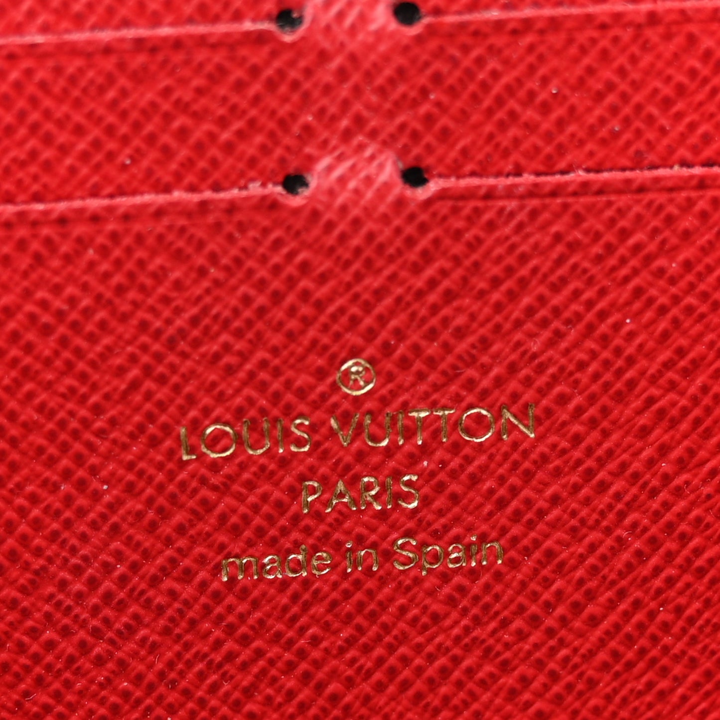 Damier Ebene Clemence Wallet Cherry